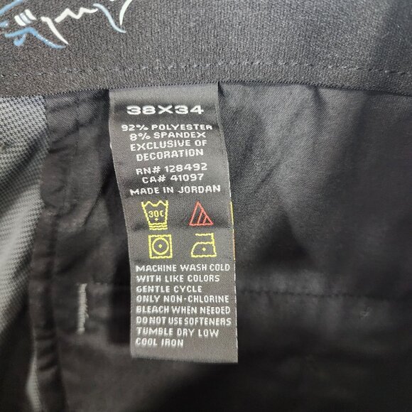 Mens Gray Greg Norman Dress Pants Slim Fit Stretch Hi Rise Size 38x34 - Picture 6 of 12